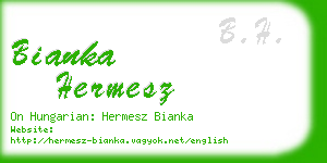 bianka hermesz business card